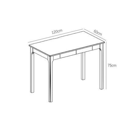Mitch Solid Wood Study Desk /Rubberwood/Minimal Assembly/White - Image 4