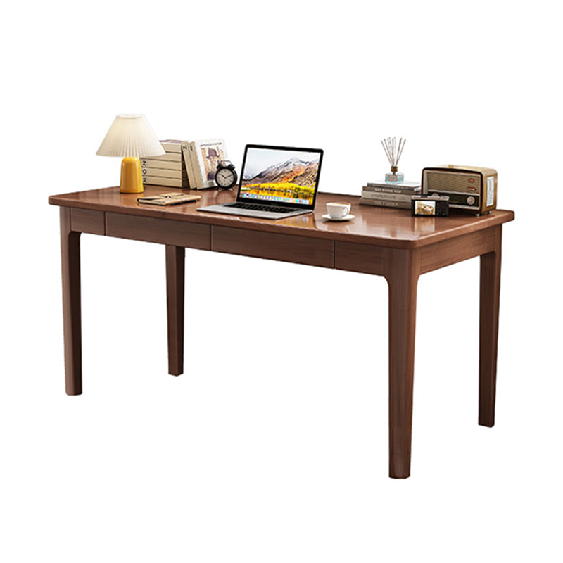 Mitch Solid Wood Study Desk /Rubberwood/Minimal Assembly/Walnut - Image 4