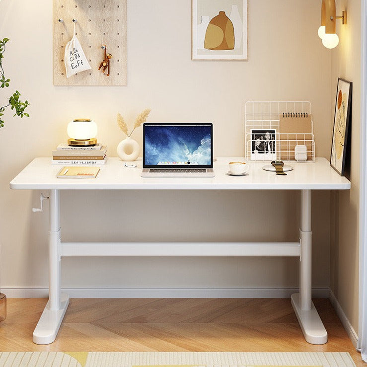 White Height-Adjustable Study Desks/Solid Wood Study Desk/Home Office/1M/1.2M - Image 4