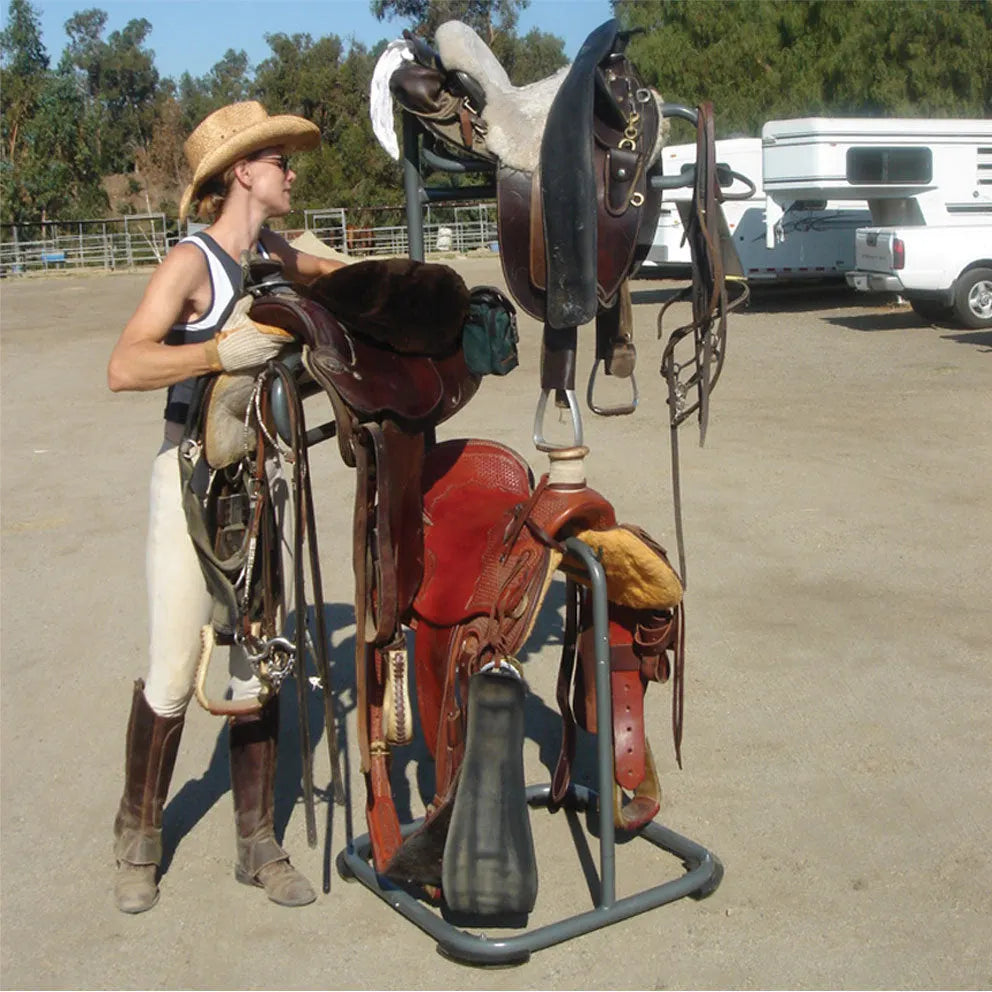 Samland Heavy Duty Three Tier Rotable Saddle Stand Saddle Rack - Image 4
