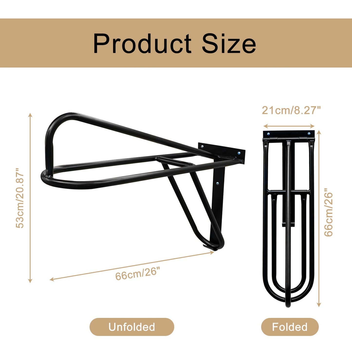 Samland Foldable Saddle Rack Wall Mounted Saddle Stand Space-Saving Steel Holder for Horse Tack - Image 3