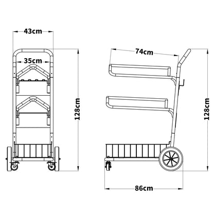 Samland Heavy Duty Two Tier Wheeled Saddle Rack - Image 4