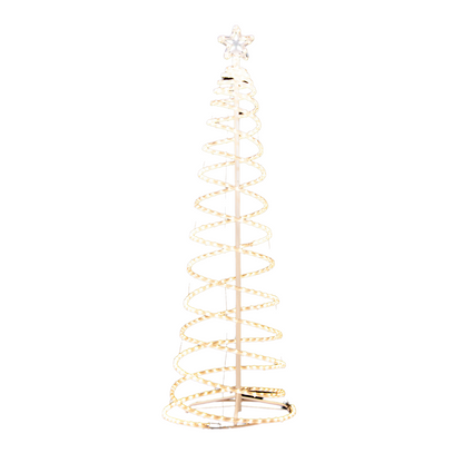 Samland Led 185cm Spiral Rope Light Christmas Tree Star Motif Warm White - Image 3