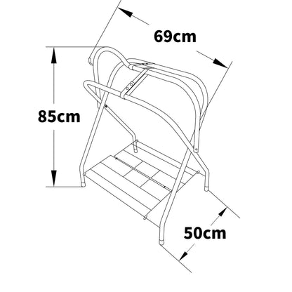Samland Foldable Saddle Rack Steel Saddle Stand - Image 2