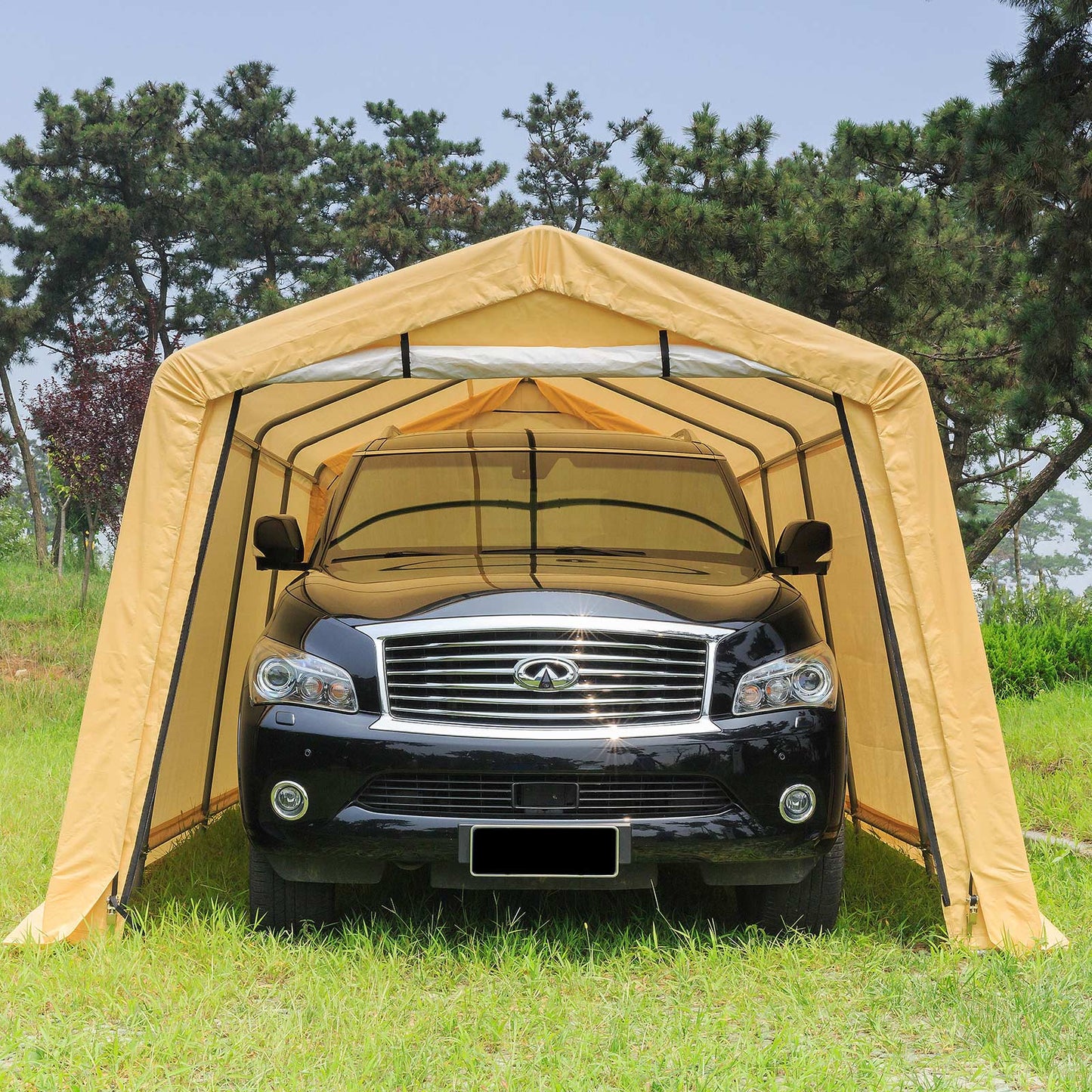 Samland Portable Carport Garage Shelter Canopy Single Size 10x20FT - Image 2