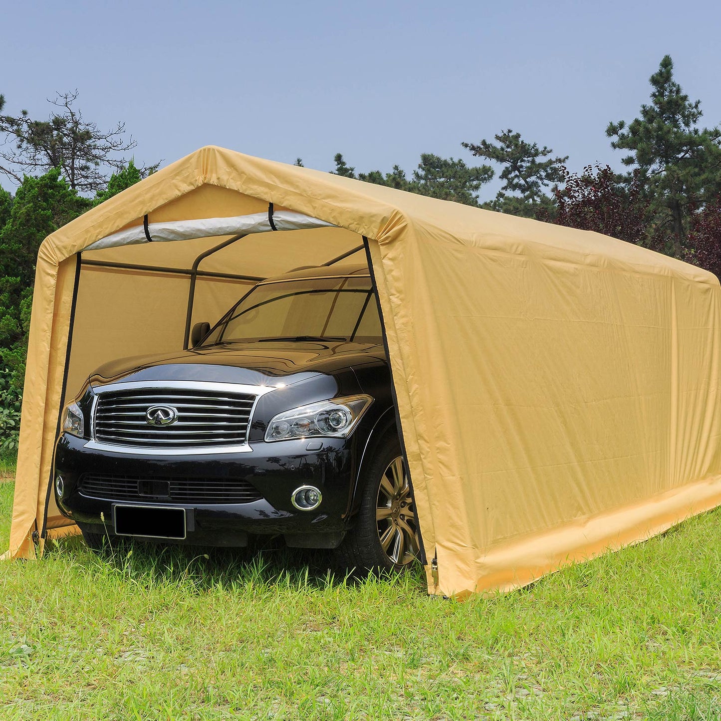 Samland Portable Carport Garage Shelter Canopy Single Size 10x20FT - Image 4