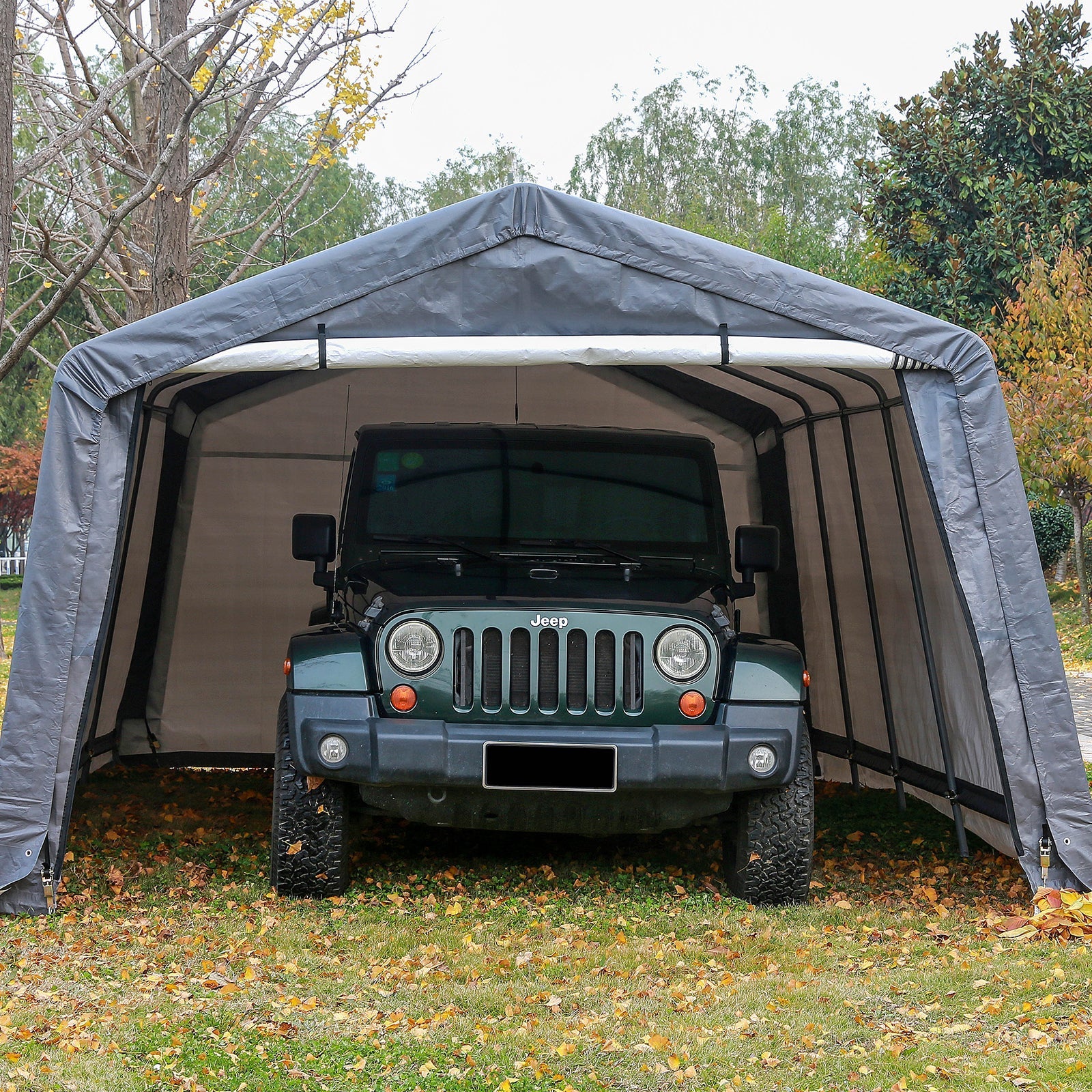 Samland Portable Carport Garage Shelter Canopy Single Size 12x20FT - Image 2