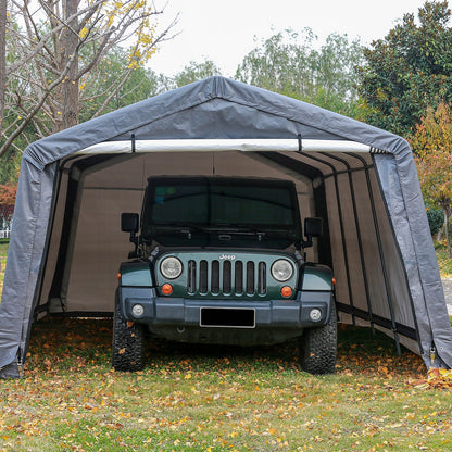 Samland Portable Carport Garage Shelter Canopy Single Size 12x20FT - Image 2