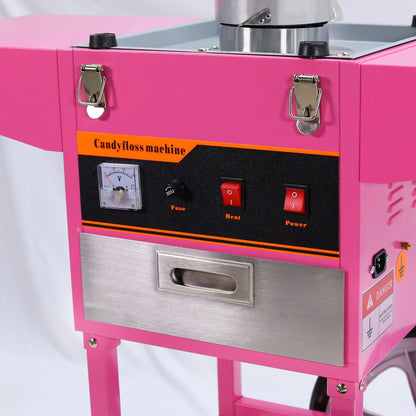 Samland Commercial Fairy Floss Machine with Wheeled Cart - Image 3