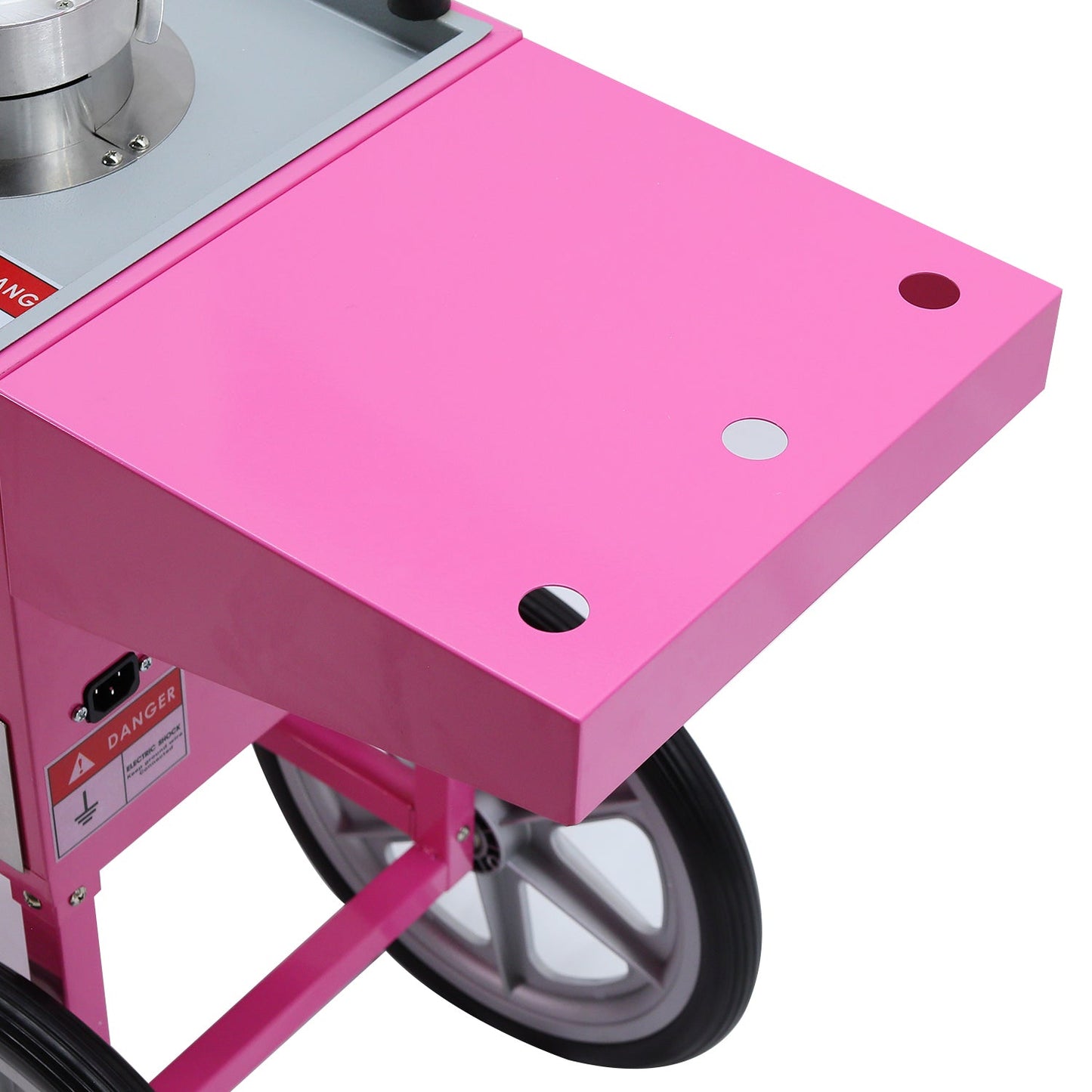 Samland Commercial Fairy Floss Machine with Wheeled Cart - Image 4