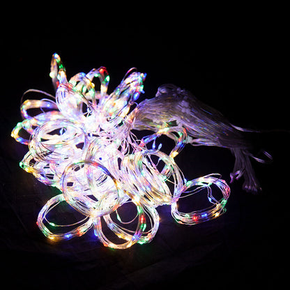 Samland 750 LED 620cmx240cm Copper Wire Curtain Light in Multi Colour - Image 2