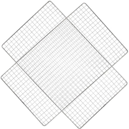 Samland 22x12cm BBQ Grill Mesh Fish Meat Rectangle Net Mat Barbecue Pad for Camping - Image 2