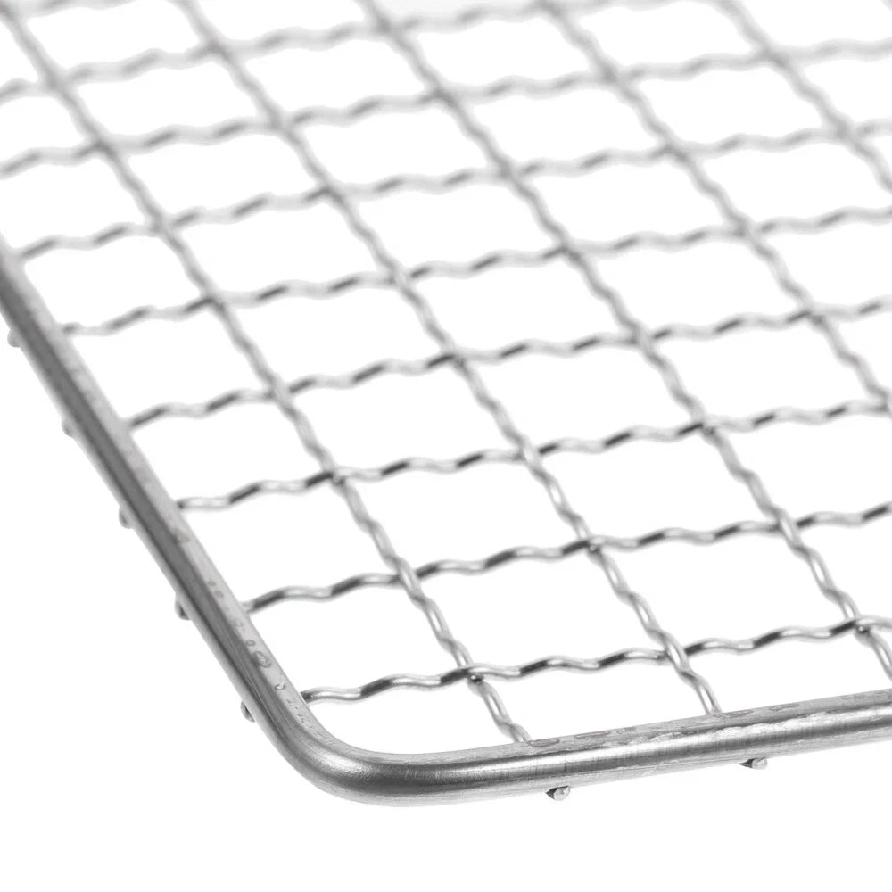 Samland 22x12cm BBQ Grill Mesh Fish Meat Rectangle Net Mat Barbecue Pad for Camping - Image 4