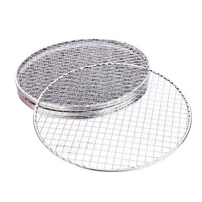 Samland 28CM BBQ Grill Mesh Fish Meat Round Net Mat Barbecue Pad for Camping - Image 2