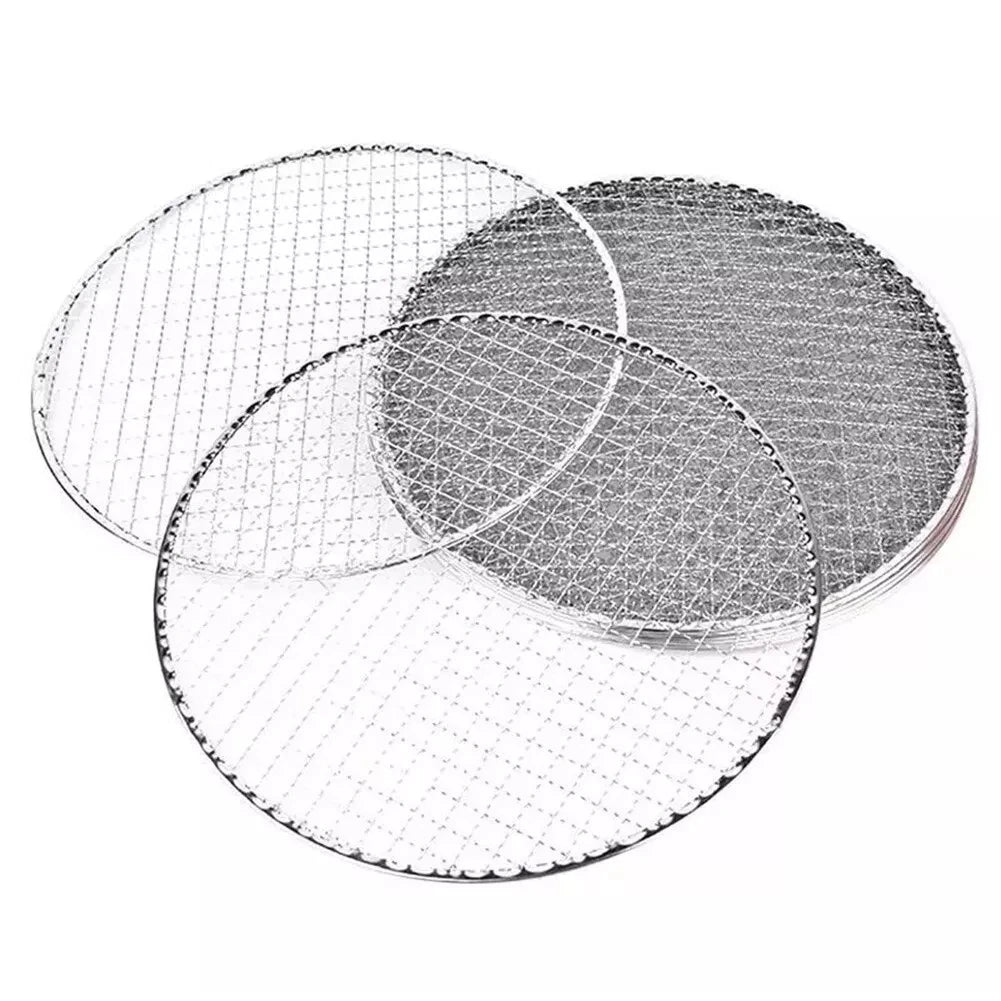 Samland 28CM BBQ Grill Mesh Fish Meat Round Net Mat Barbecue Pad for Camping - Image 3
