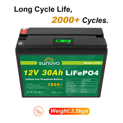 Samland 12V 30AH Deep Circle Lifepo4 Battery Rechargeable Lithium - Image 5