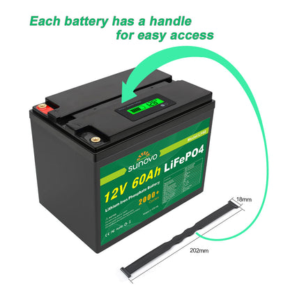 Samland 12V 60AH Deep Circle Lifepo4 Lithium Battery Rechargeable - Image 5