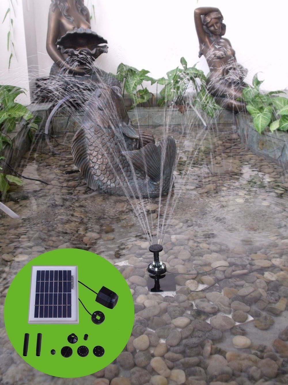 Samland 6V 200LPH Solar Pump with Battery Backup Panel for Small Pond Fountain Feature - Image 4