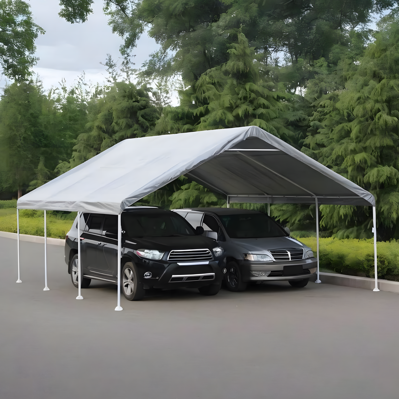 Samland Portable Carport Garage Shelter Canopy Double Size 18x20FT - Image 2
