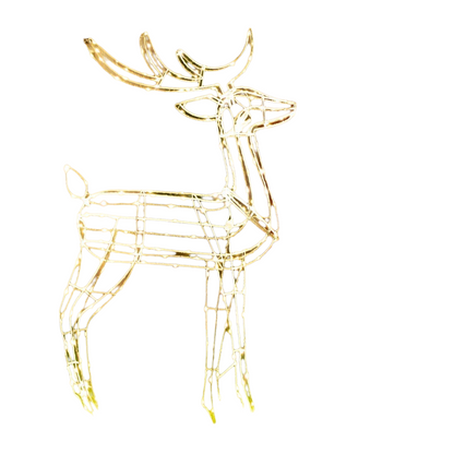 Samland Led Warm White Copper Wired 3d Standing Reindeer For Christmas Decoration - Image 5