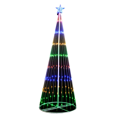 Samland Circling Led Light Christmas Tree With Star [Height: 163cm] - Image 2