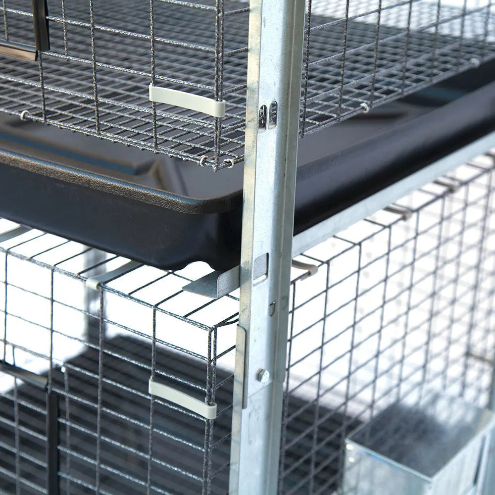 Samland Stackable Rabbit Cage with Feeder Water Bottle - Image 5