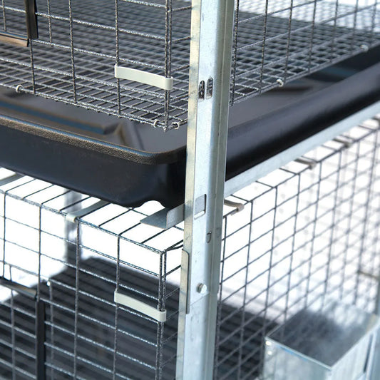 Samland Stackable Rabbit Cage with Feeder Water Bottle - Image 5