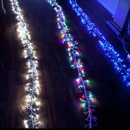 Samland LED Firecracker Effect Fairy Icicle Chaser Light for Christmas Decoration in Warm White