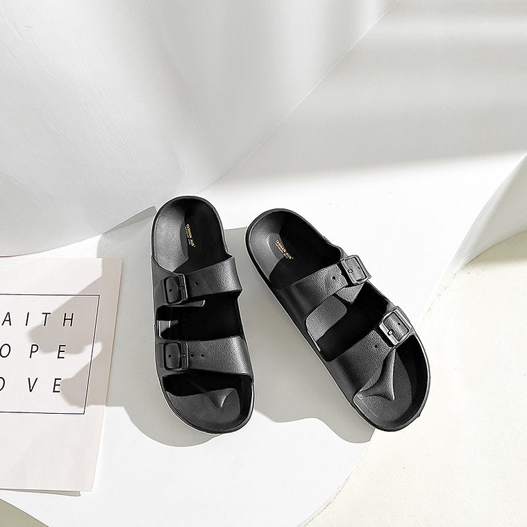 UNISEX BEACH SLIDES 0099 - MEN - Black / AUS Ladies12/Men10/Eu44/27cm - Image 3