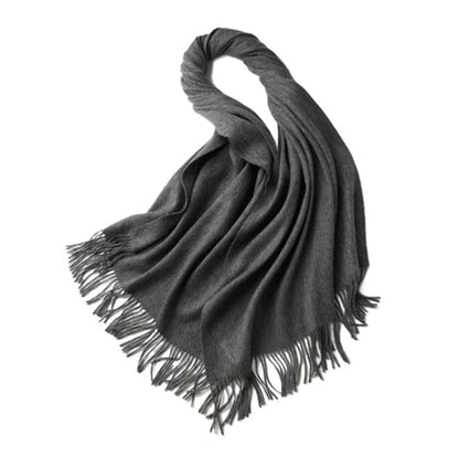 100% MERINO VIRGIN WOOL SHAWL 970115 GREY - Image 2
