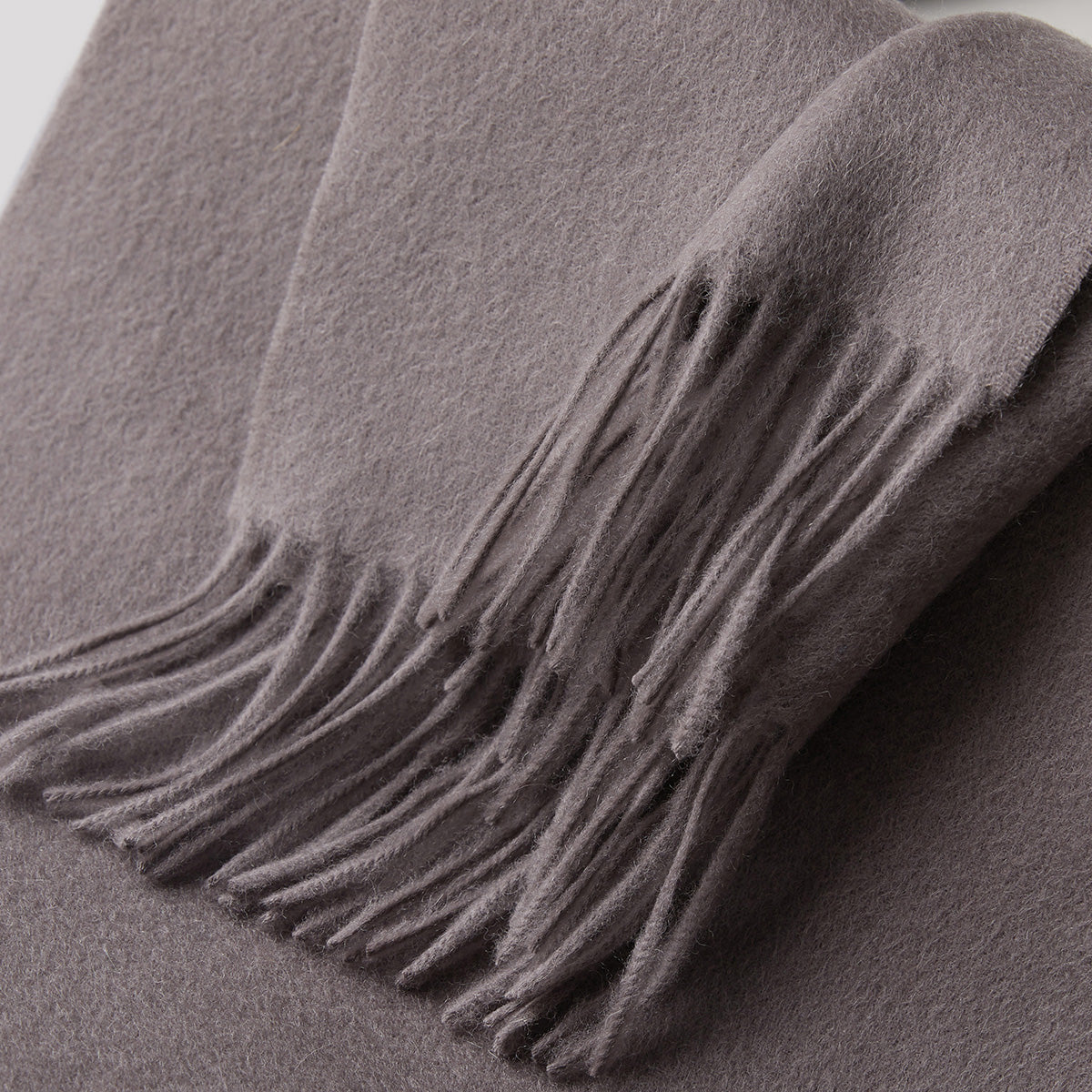 100% MERINO VIRGIN WOOL SCARF 970116 GREY - Image 3