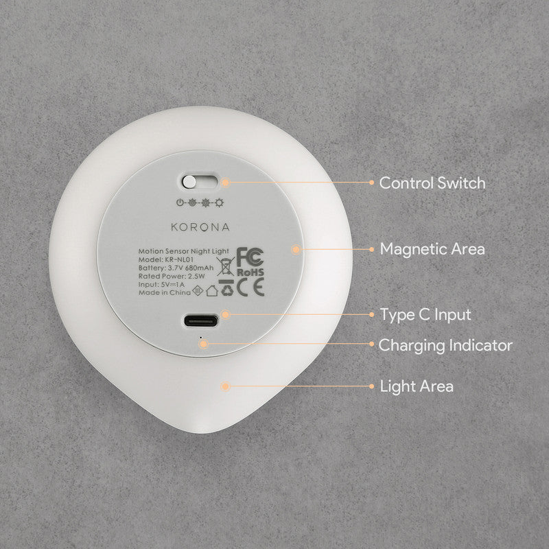 LED Motion Sensor Night Light Indoor, Cordless Battery Powered,Stick-on Warm White Light with Built-in Infrared Motion Detection, Sensor Light for Hallway,Bedroom - Image 6