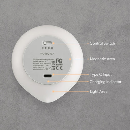 LED Motion Sensor Night Light Indoor, Cordless Battery Powered,Stick-on Warm White Light with Built-in Infrared Motion Detection, Sensor Light for Hallway,Bedroom - Image 6