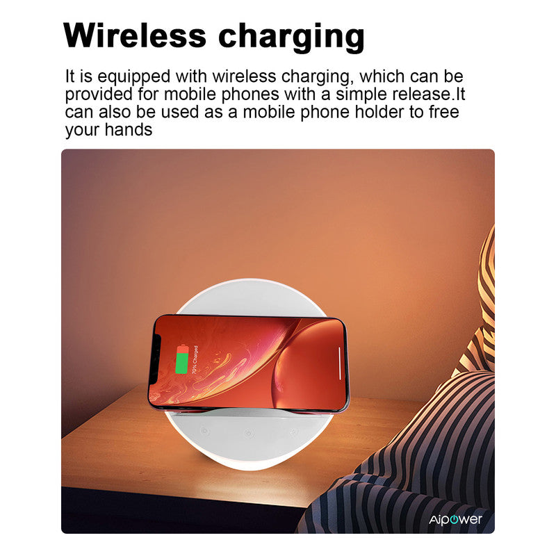 Mood lighting,Support Different Levels of White Light and Color Light,WiFi APP,Wireless Charging,Phone Holder - Image 4