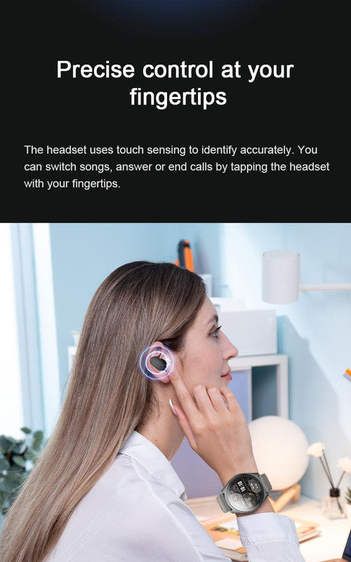 2-in-1 Smartwatch /Earphones & Charging Dock | 4GB MP3, Health Tracker | Titanium Grey | World’s First Patented - Image 7