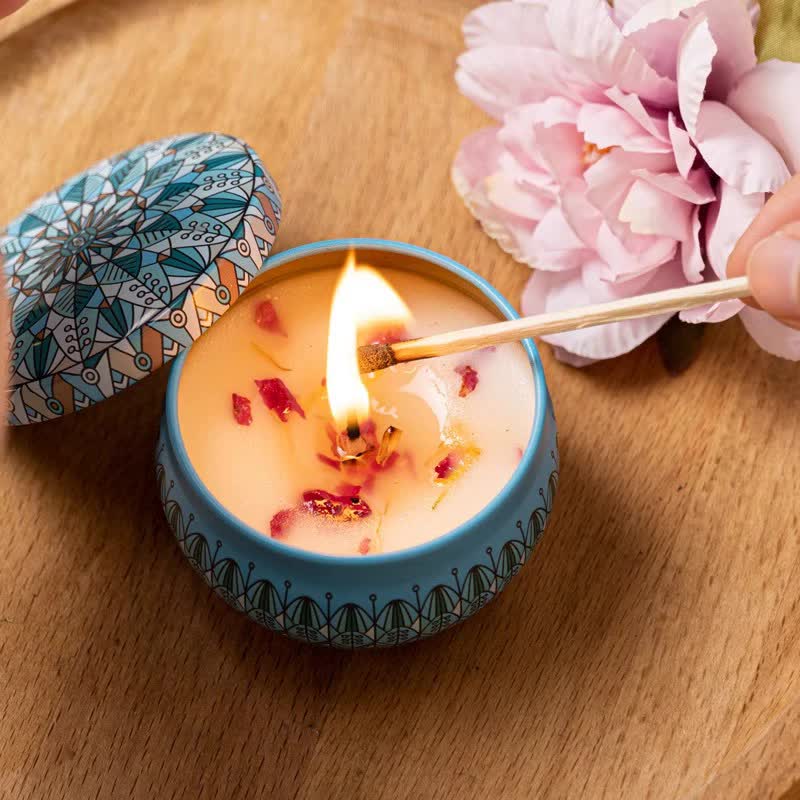 4 Pack Scented Candles Gifts for Women: Aromatherapy Candle Set, Soy Candles for Home Scented, Up to 120H Burning, Candle Gift Set for Bath Meditation Birthday, Diwali, Thanksgiving, Christmas Gifts - Image 5