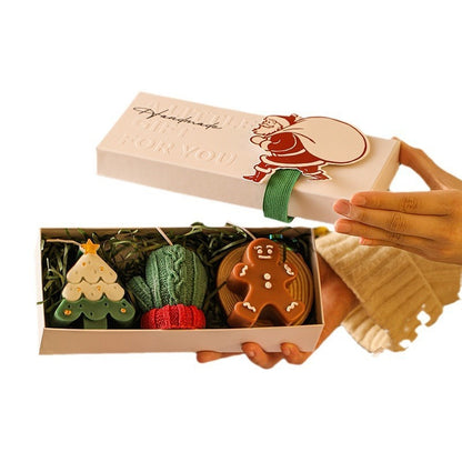 3PCS Christmas Scented Candle Gift Set - Elk, Tree, Gingerbread Man, Glove Shaped for Women, Xmas Home Decor, Party, Bedroom, Table Decorations - Image 4
