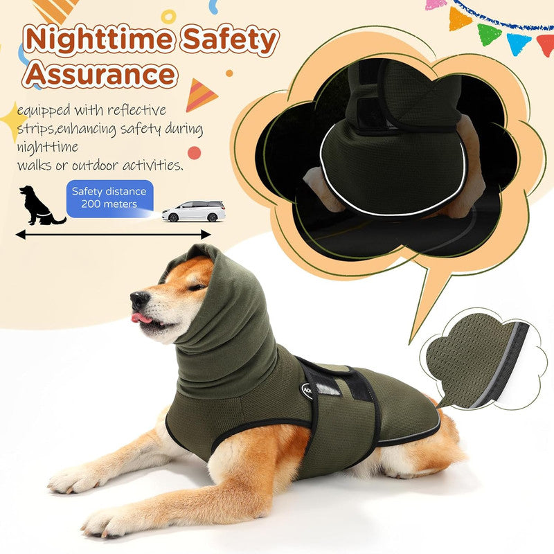 Pet Products Dog Anxiety Vest and Coat, Vet Visits and Separation - Keep Pet Calm, Dog Jacket for Thunder, Fireworks, Anti Anxiety Vest for Dogs and Cat Body and Ear, Dark Blue, M - Image 2