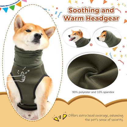 Pet Products Dog Anxiety Vest and Coat, Vet Visits and Separation - Keep Pet Calm, Dog Jacket for Thunder, Fireworks, Anti Anxiety Vest for Dogs and Cat Body and Ear, Dark Blue, M - Image 5