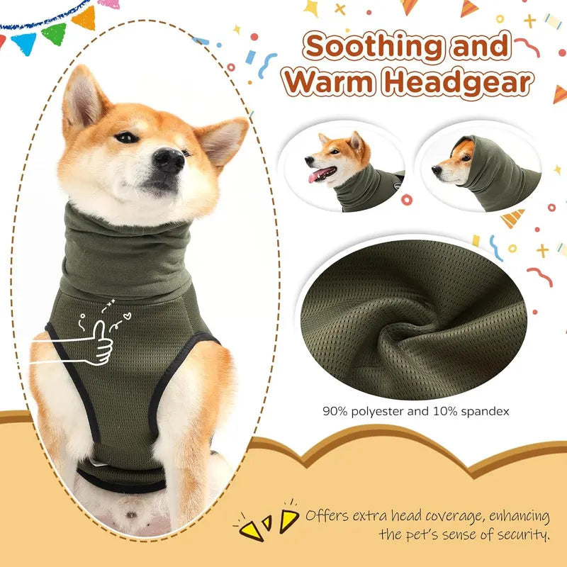 Pet Products Dog Anxiety Vest and Coat, Vet Visits and Separation - Keep Pet Calm, Dog Jacket for Thunder, Fireworks, Anti Anxiety Vest for Dogs and Cat Body and Ear, Green , XS. - Image 2