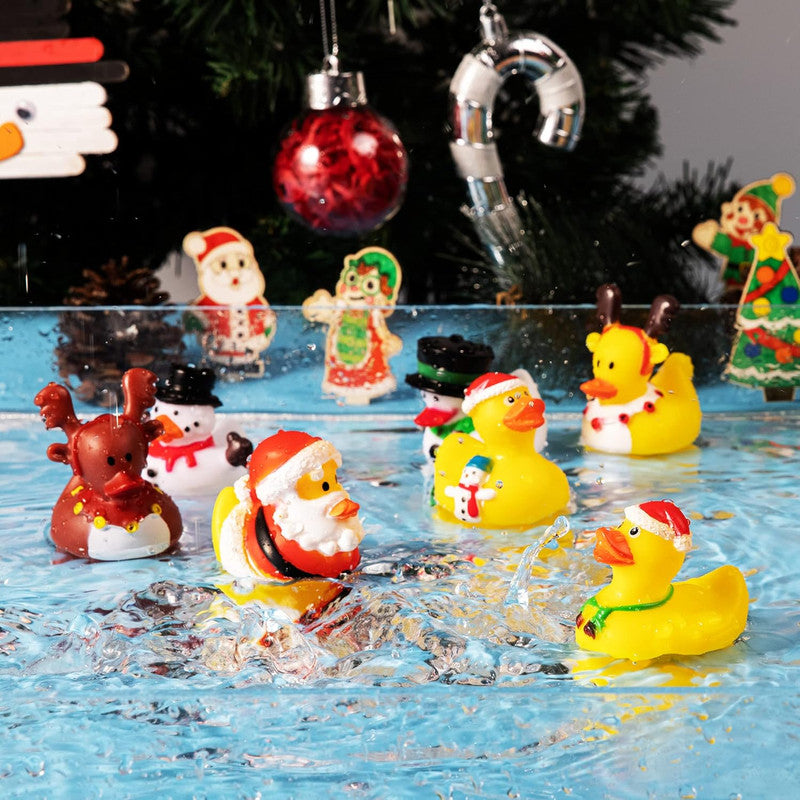 2025 Advent Calendar Christmas Ducks - 24pcs Rubber Duck Advent Calendar 24 Days of Christmas Countdown Toys for Christmas Gifts Party Favors Kids Toddlers Random Duck Gift Box - Image 5