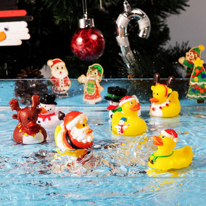 2025 Advent Calendar Christmas Ducks - 24pcs Rubber Duck Advent Calendar 24 Days of Christmas Countdown Toys for Christmas Gifts Party Favors Kids Toddlers Random Duck Gift Box - Image 5
