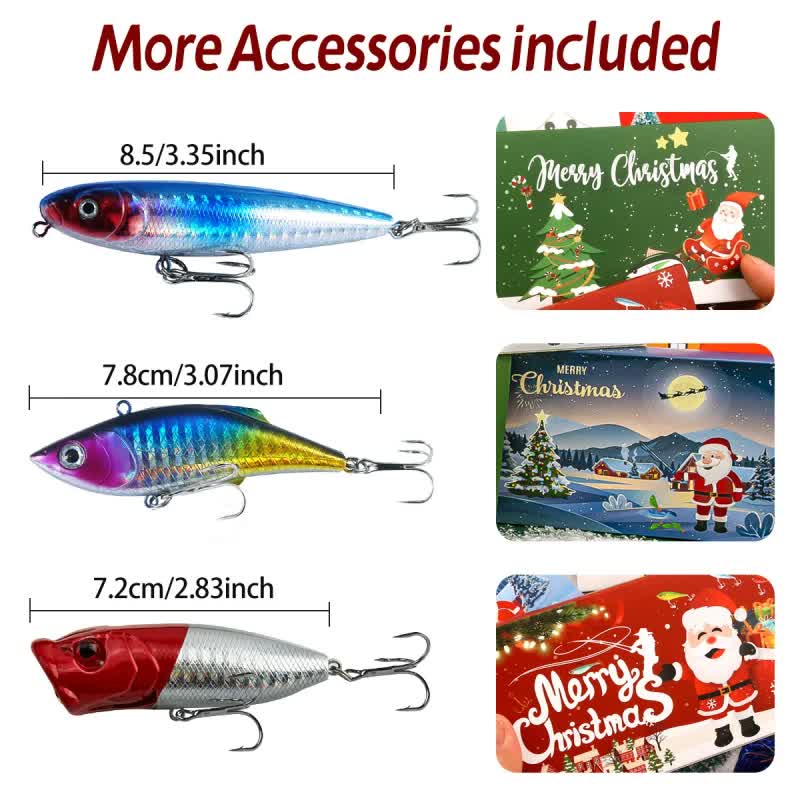 Fishing Lures Tackle Set for Fisher Men, Father, Granpa, Boys - 2025 Christmas Surprise Gift 78pcs - Image 4