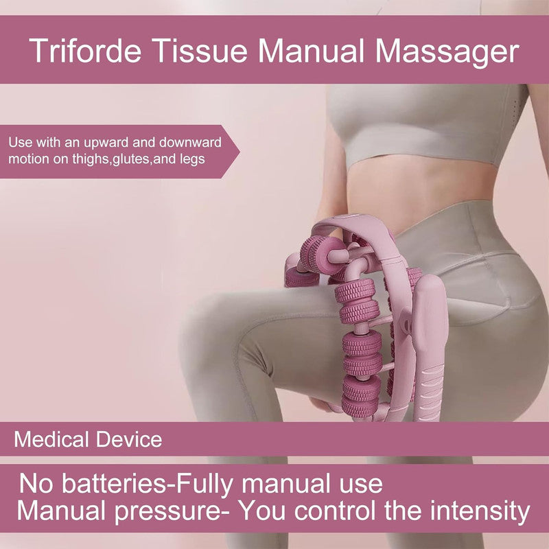 Lymphatic Drainage Massager,Cellulite Massage Roller,Body Sculpting Machine，Thighs Massager, Manual Leg Roller，Relaxing Muscles,360 °28 Wheels Anti Cellulite Roller for Legs (PURPLE) - Image 3