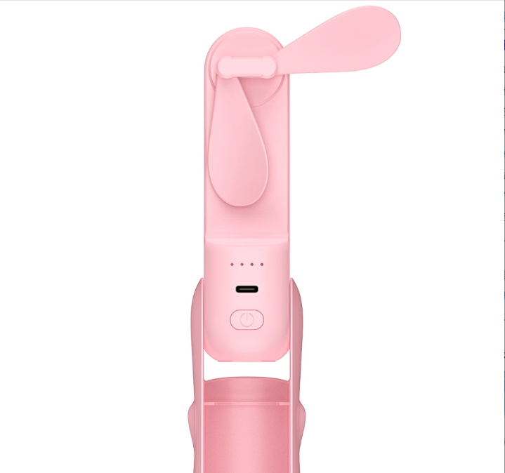 Handheld Mini Fan, 2 IN 1 USB Rechargeable Portable Fan [12-19 Working Hours] with Power Bank, Pocket Design for Travel/Summer/Concerts/Lash, Gifts for Women (Pink)Christmas Gifts - Image 2