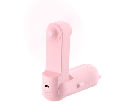 Handheld Mini Fan, 2 IN 1 USB Rechargeable Portable Fan [12-19 Working Hours] with Power Bank, Pocket Design for Travel/Summer/Concerts/Lash, Gifts for Women (Pink)Christmas Gifts - Image 3
