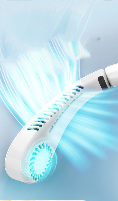 Portable Neck Fan Upgraded, Neckbrace Personal Hands Free, 5 Speed Gears Adjustment, 2000 mAh Wearable Bladeless Quiet Rechargeable for Outdoor Indoor, Gifts for Women Men- White Christmas Gifts - Image 4