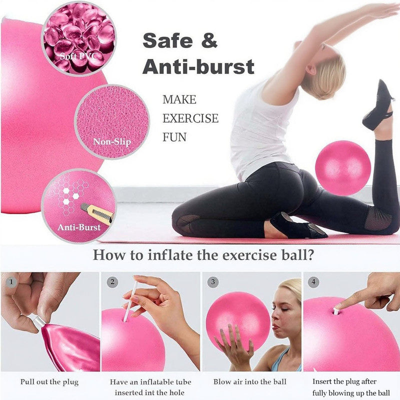 Pilates Ring Kit – Pilates 14" Magic Circle, 9" Mini Exercise Ball for Inner Thighs, Arms & Core Toning – Home Pilates Fitness Ring Workout Set for Women Beginner Starter kit - Image 4