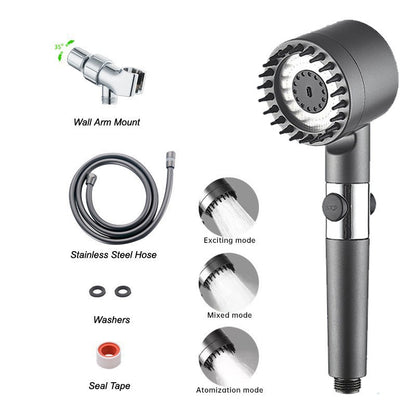 High Pressure Filtered Shower Head - 3 Spray Modes Shower head with Handheld, Detachable Showerhead for Hard Water | Shower with 75" Anti-Burst Hose - Image 2