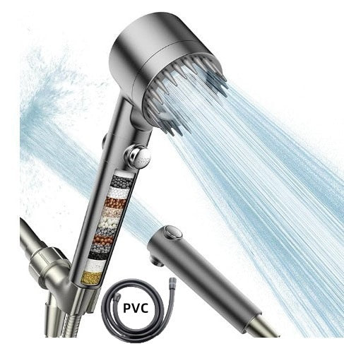High Pressure Filtered Shower Head - 3 Spray Modes Shower head with Handheld, Detachable Showerhead with 5 Replaceable Water Softener Filters for Hard Water | Shower with 75" Anti-Burst Hose - Image 3